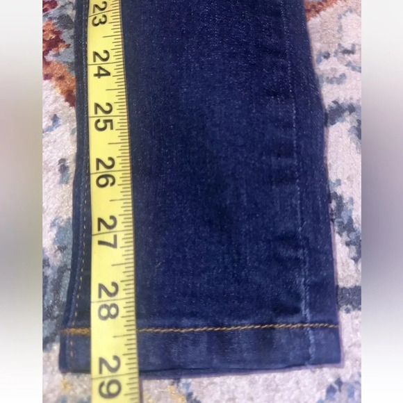 NWT PrettyLittleThing Denim Dark Wash Hi Rise 5 Pocket Skinny Jeans Sz 0 Ripped - Picture 11 of 11